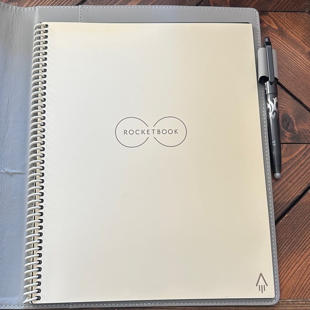 Rocketbook Core Reusable Notebook with Portfolio, Pens, Markers, and Highlighter